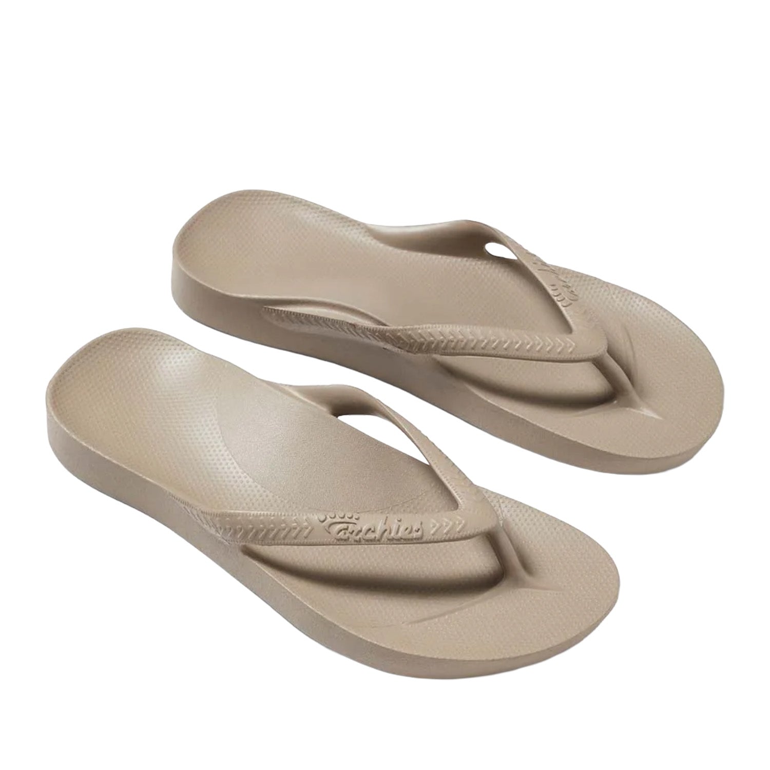 Archies Women's Support Flip Flops in Taupe