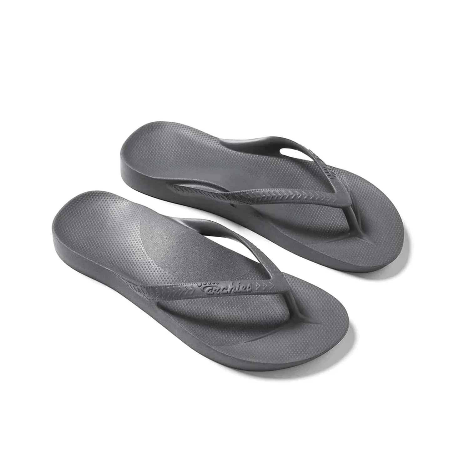 Archies Women's Support Flip Flops in Charcoal