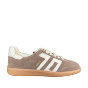 taupe sneaker on a white background