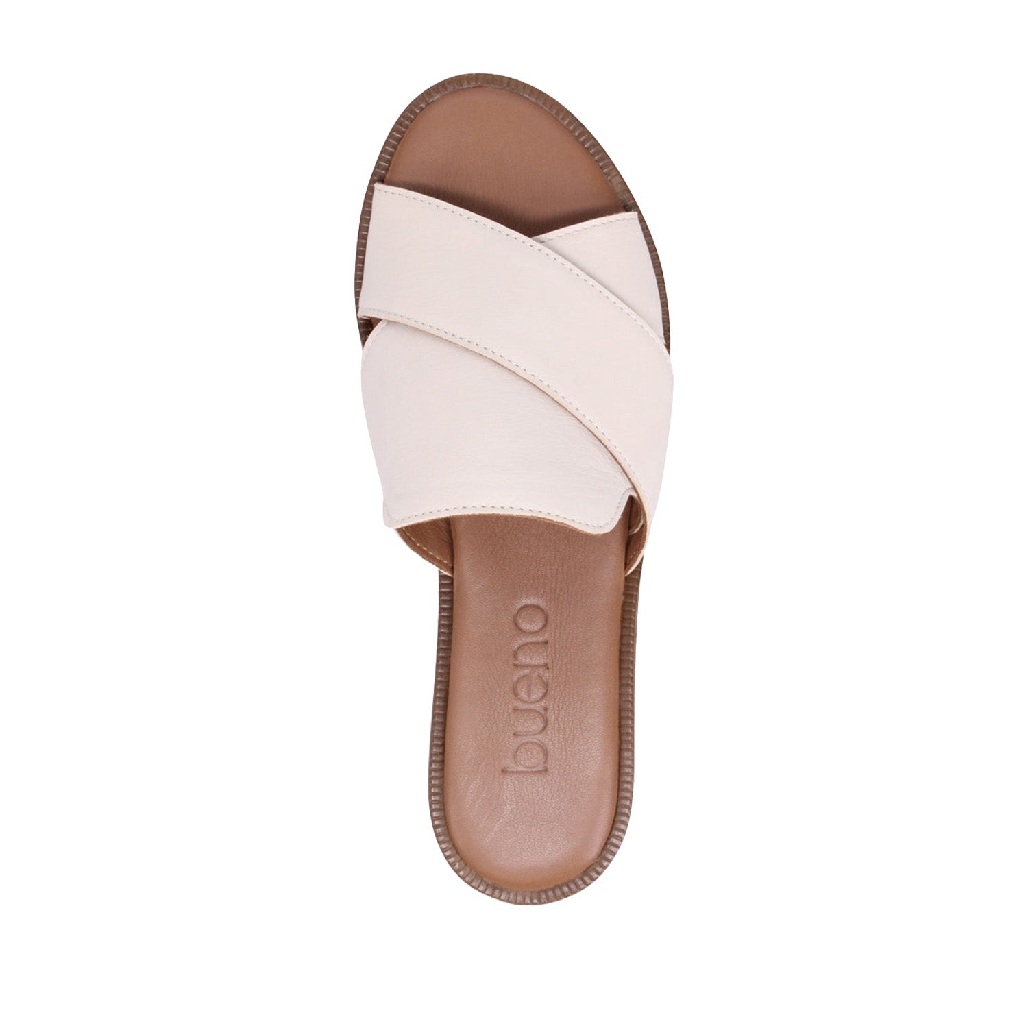 Bueno Women's Henna Slide Sandal in Cream