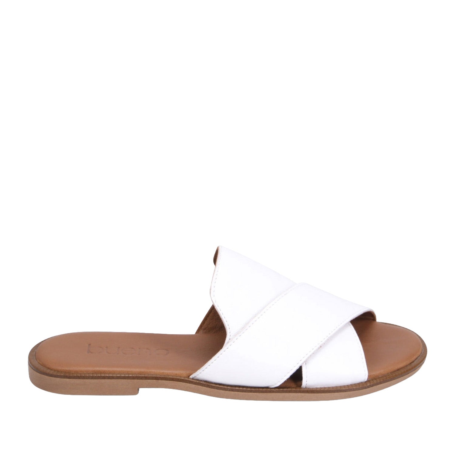 Bueno Women's Henna Slide Sandal in White