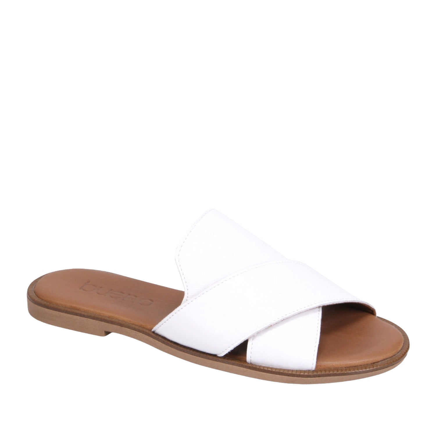 Bueno Women's Henna Slide Sandal in White