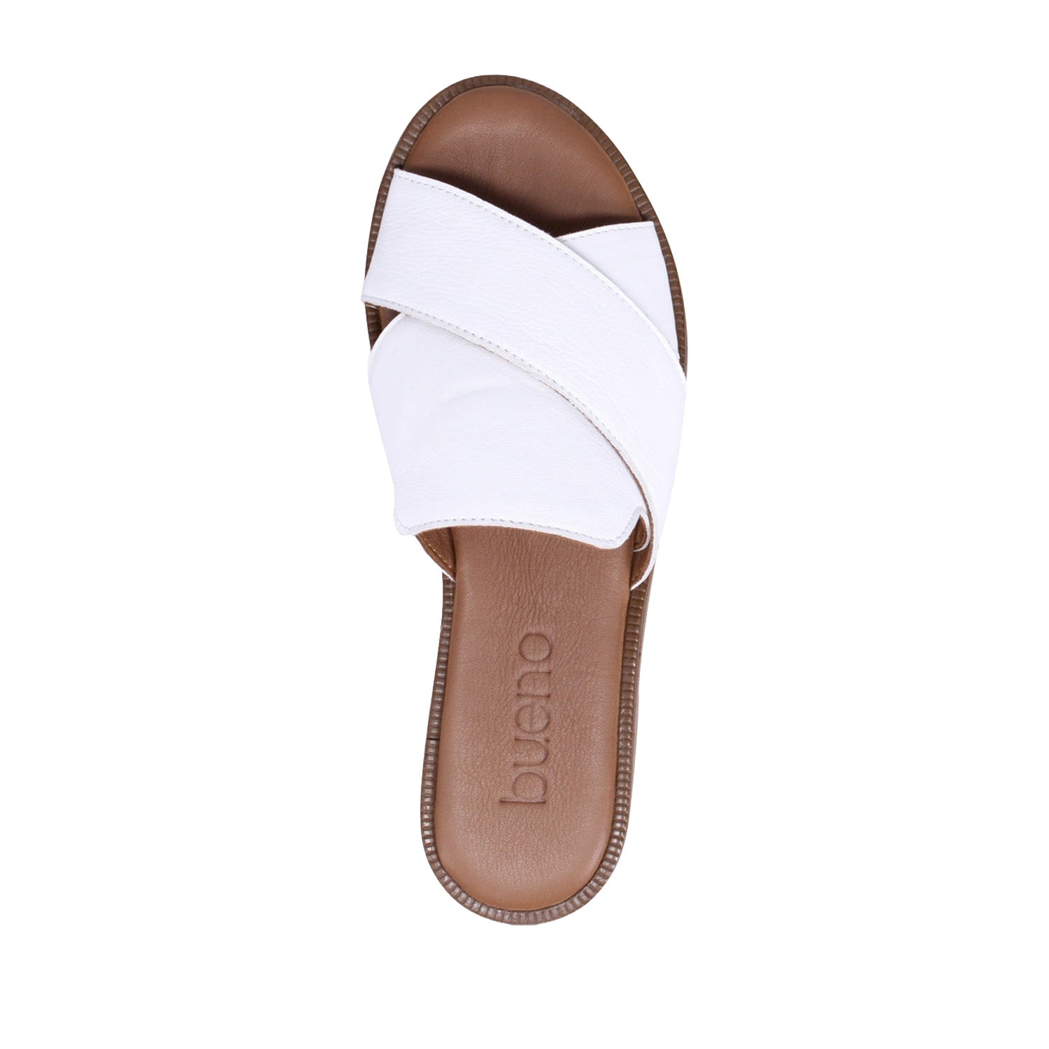 Bueno Women's Henna Slide Sandal in White