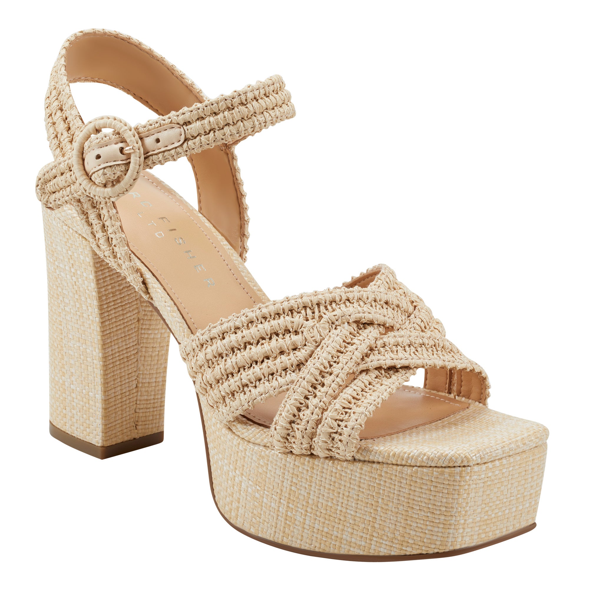 Marc Fisher Ltd Women's Chesse In Natural/Natural/Strip/Nappa