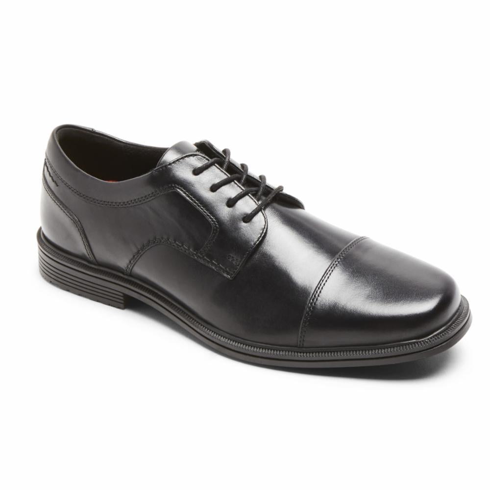 Chaussures Rockport Taylor Wp à bout rapporté noires pour hommes
