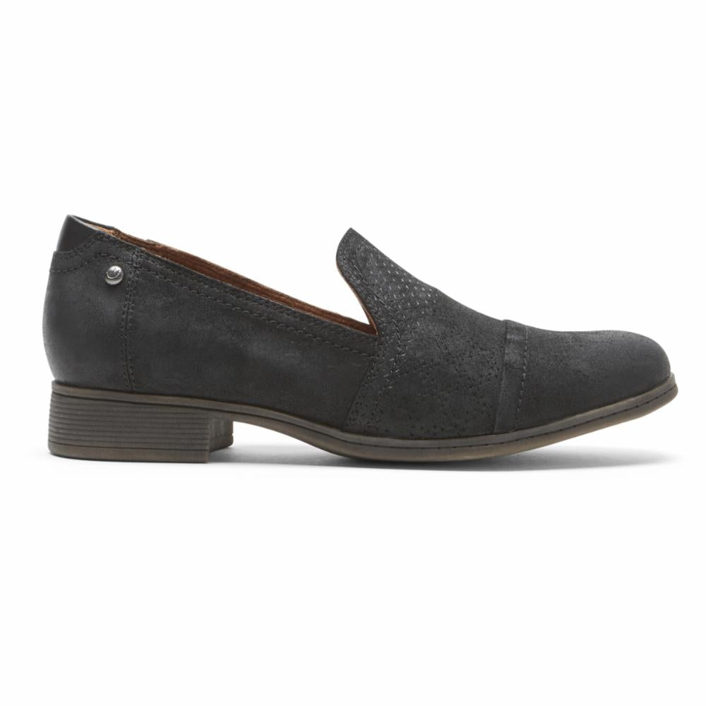 Mocassins Cobb Hill pour femmes, modèle Crosbie, noirs, taille M