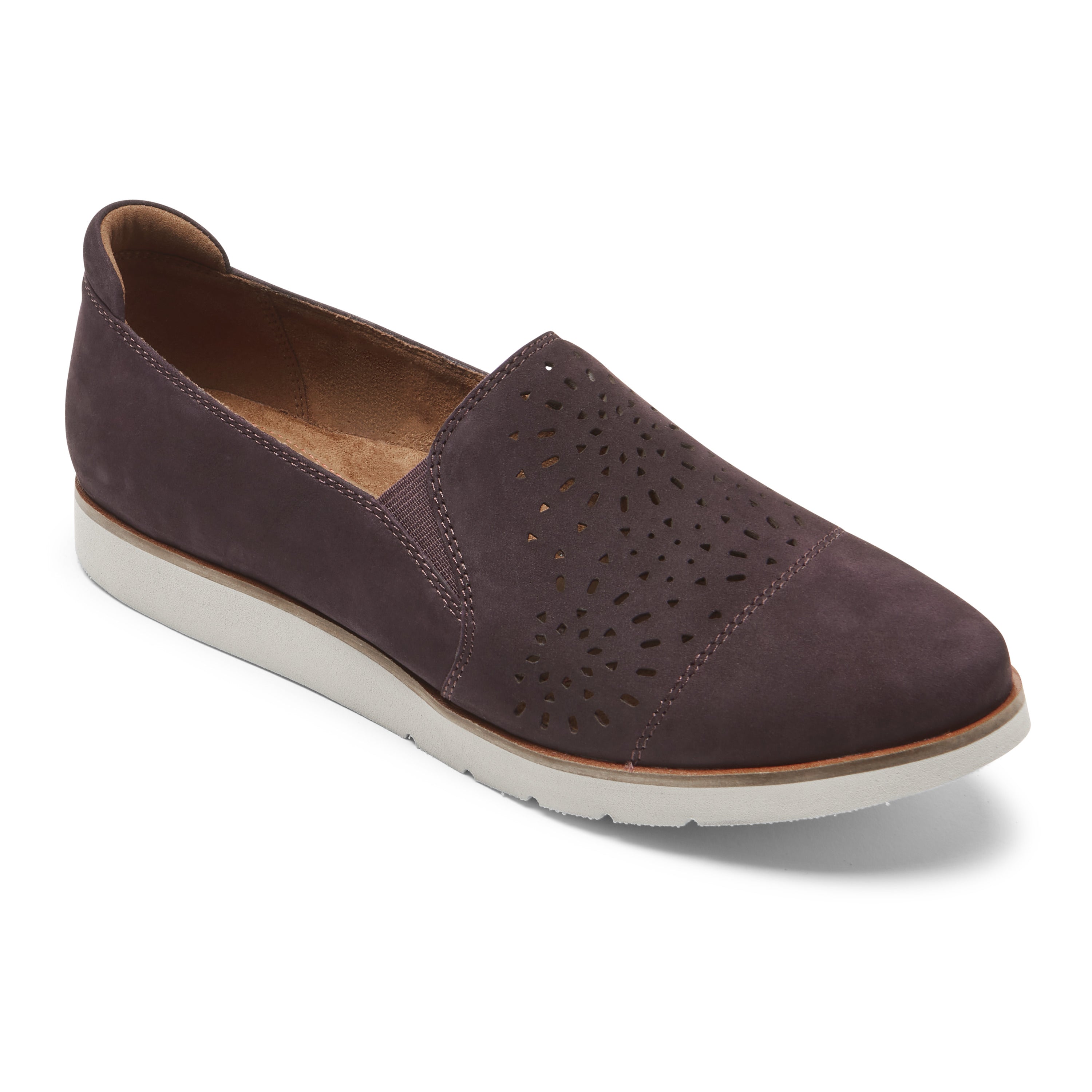 Cobb Hill Women's Gore Slip-On M In Eggplant
