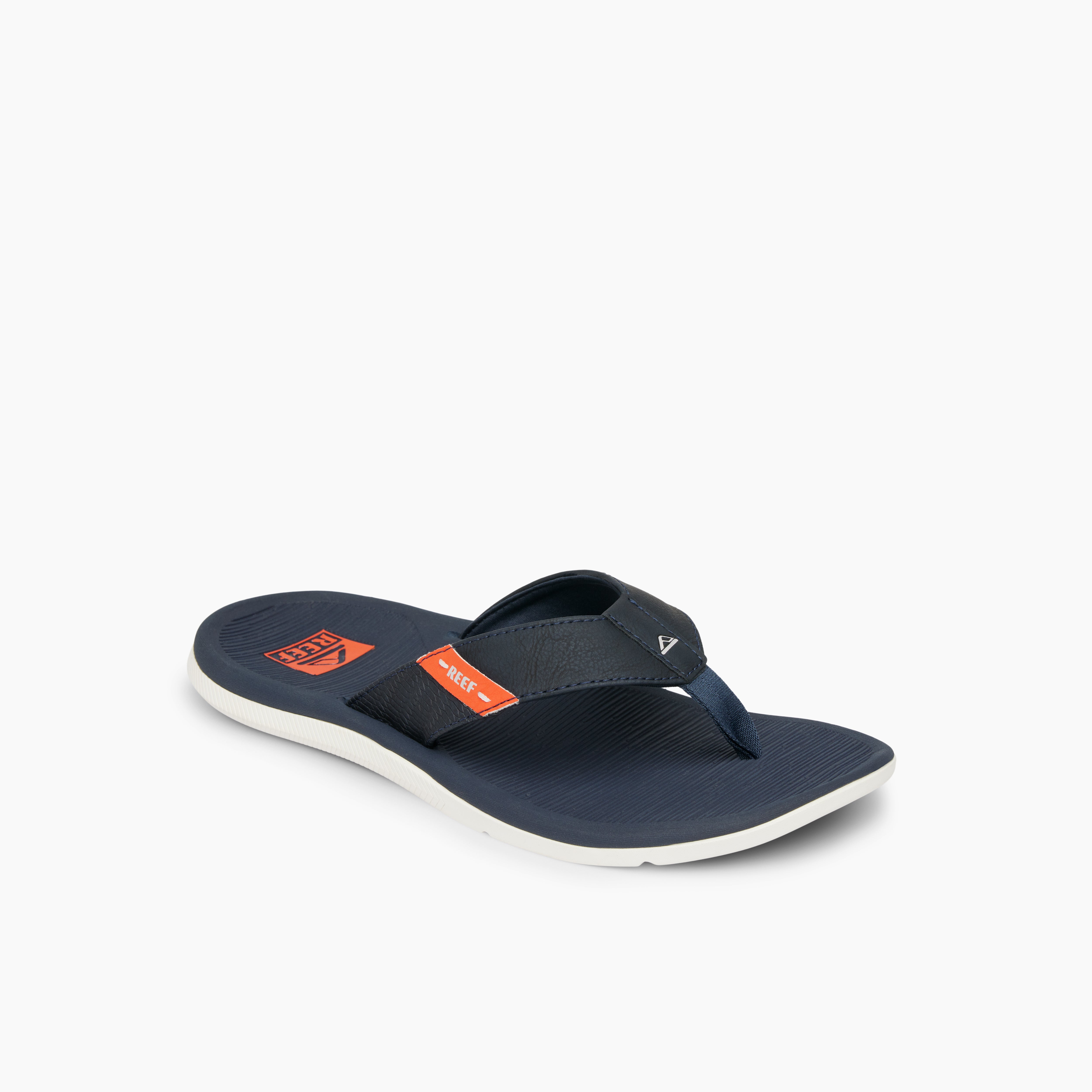 Reef Men's Reef Santa Ana In Navy/White/Orange M