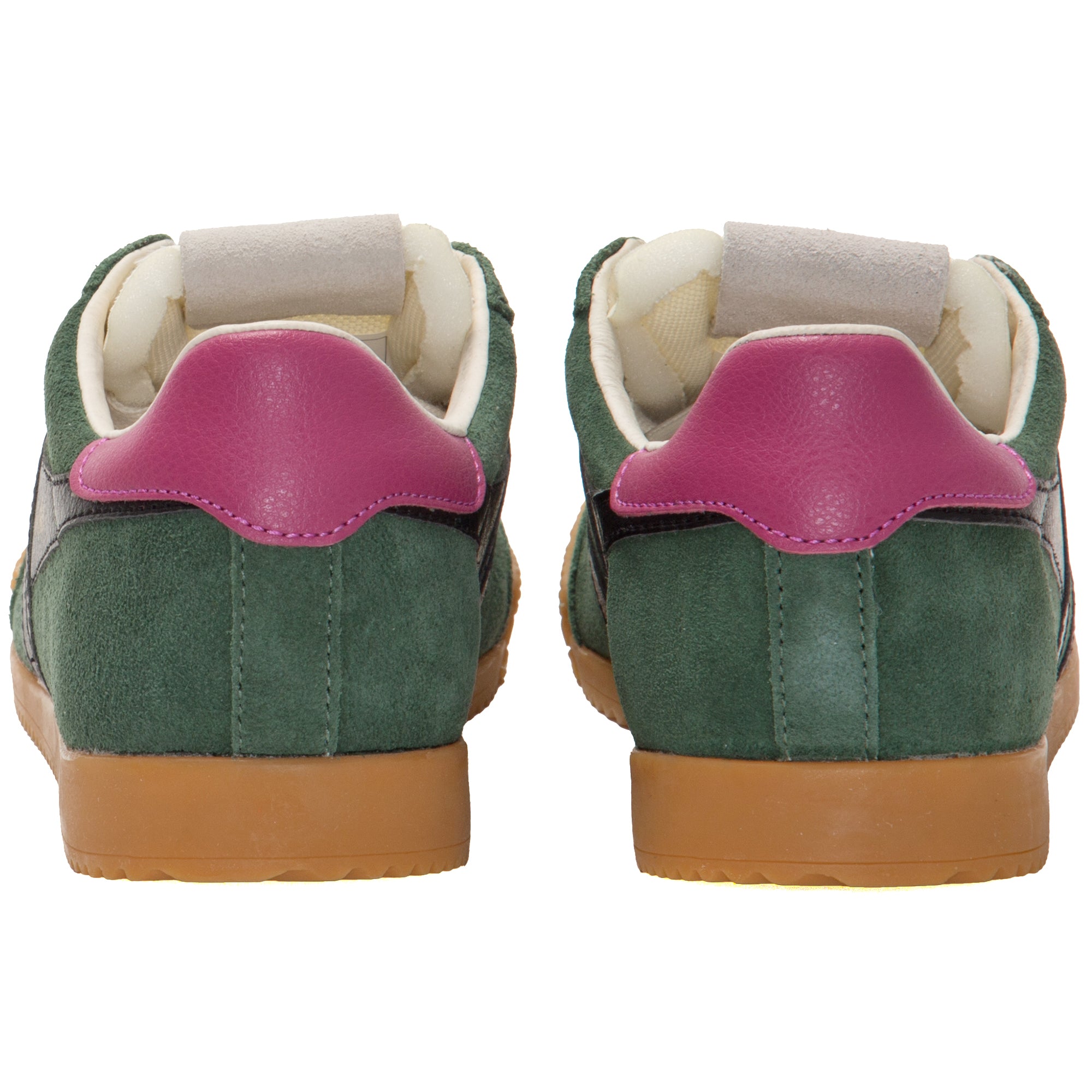 Gola Women's Elan Trainer In Evergreen/Black/Fuchsia M