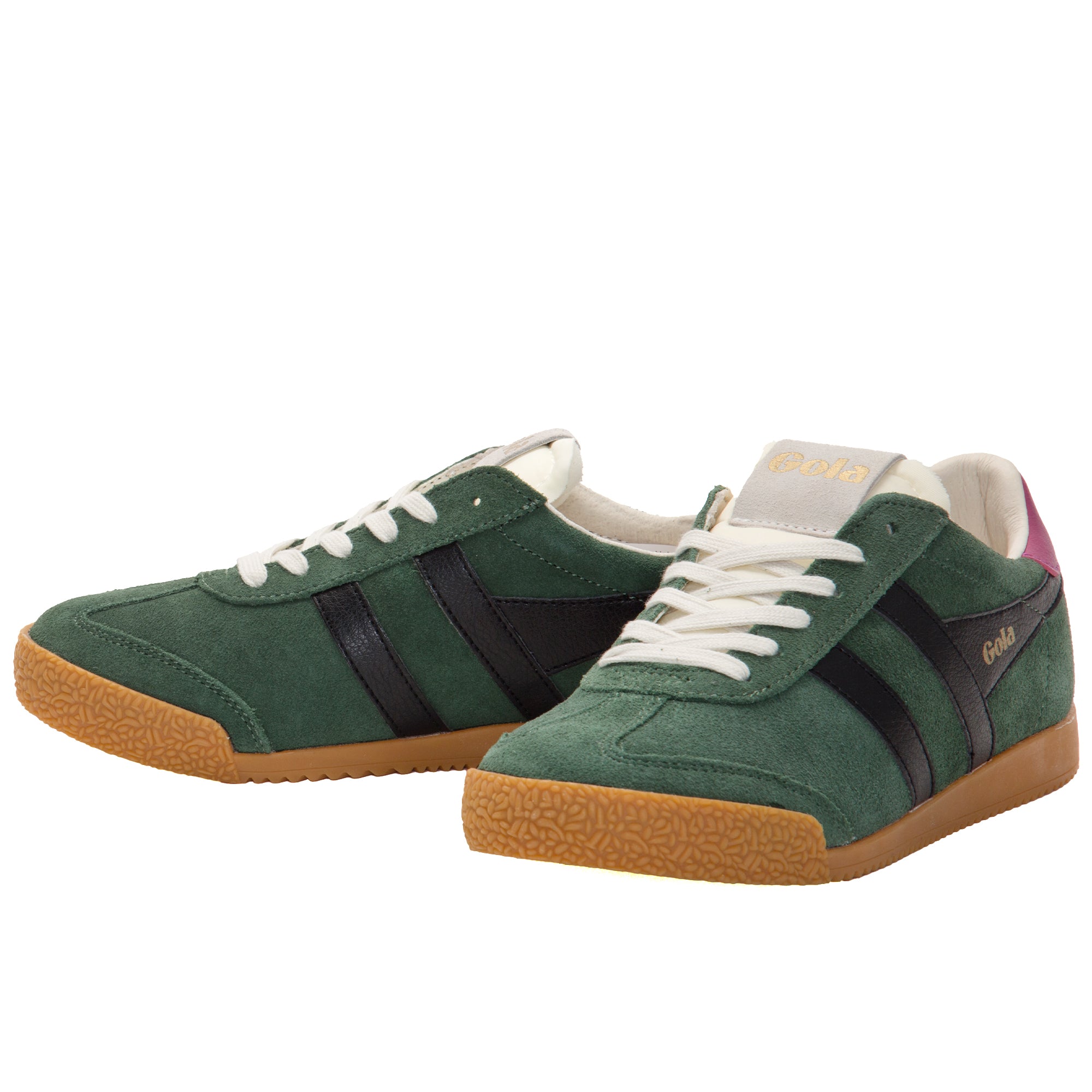 Gola Women's Elan Trainer In Evergreen/Black/Fuchsia M
