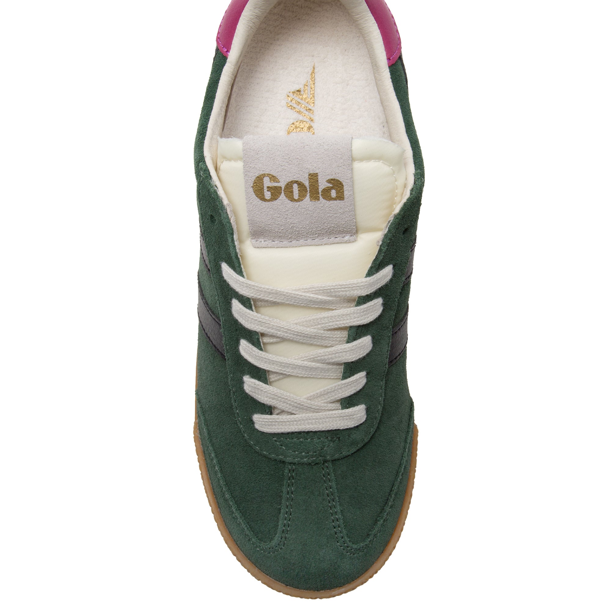 Gola Women's Elan Trainer In Evergreen/Black/Fuchsia M