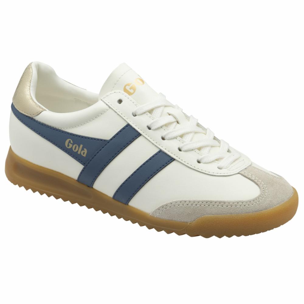 Gola  Women's Torpedo Leather Off White/Moonlight/Gold M