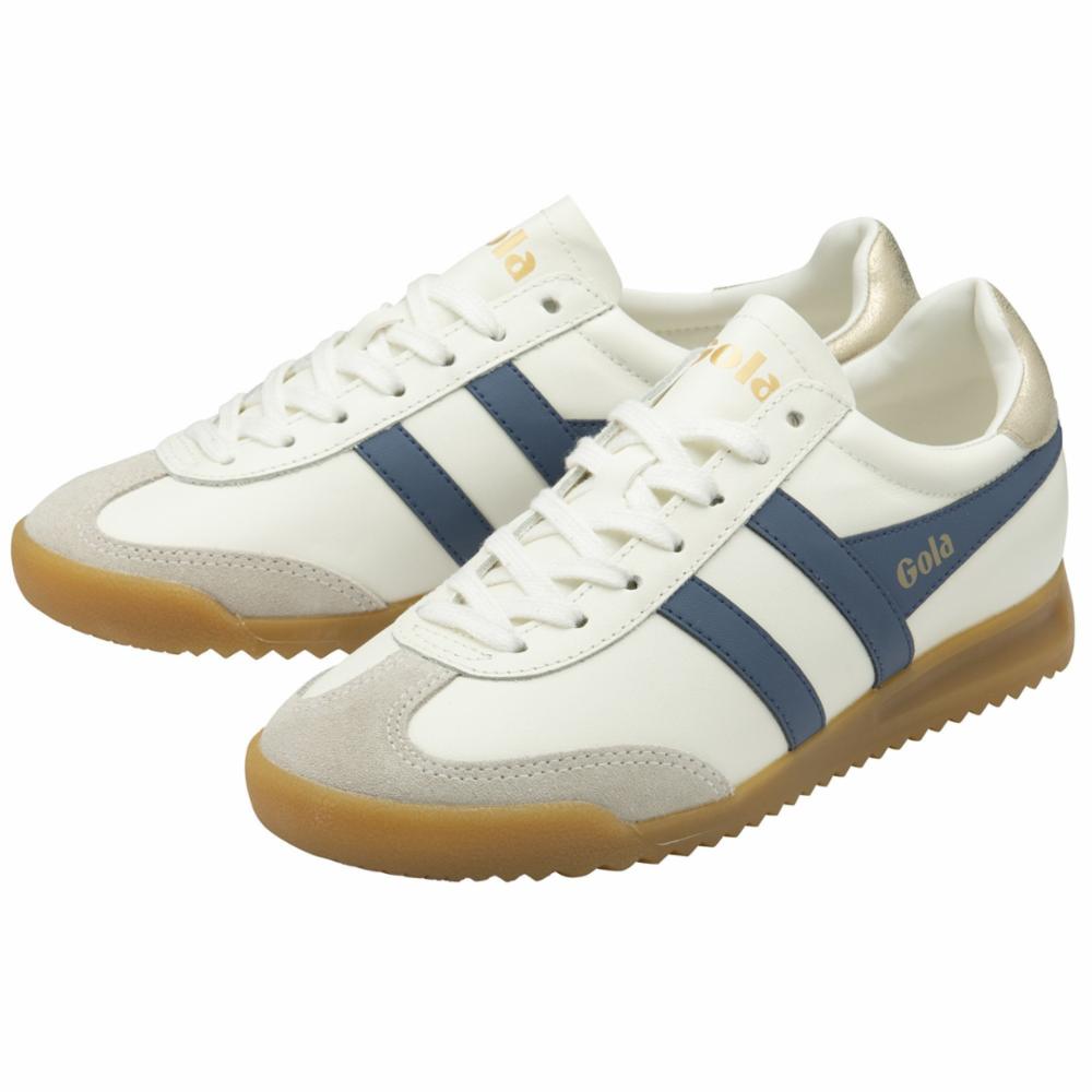 Gola  Women's Torpedo Leather Off White/Moonlight/Gold M