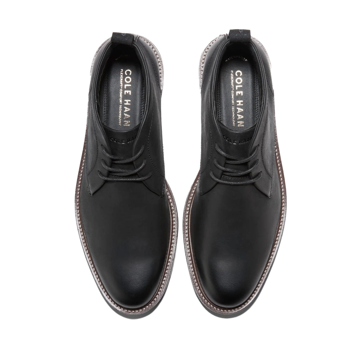 Cole Haan Men's Roundhill Grand Chukka Boots in Black Nubuck/Dark Natural