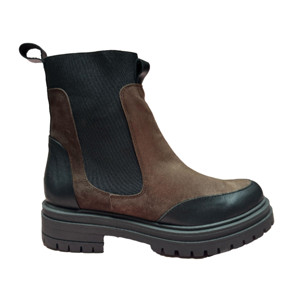 David Tyler Women's LOU 044 Boot in Black/Brown