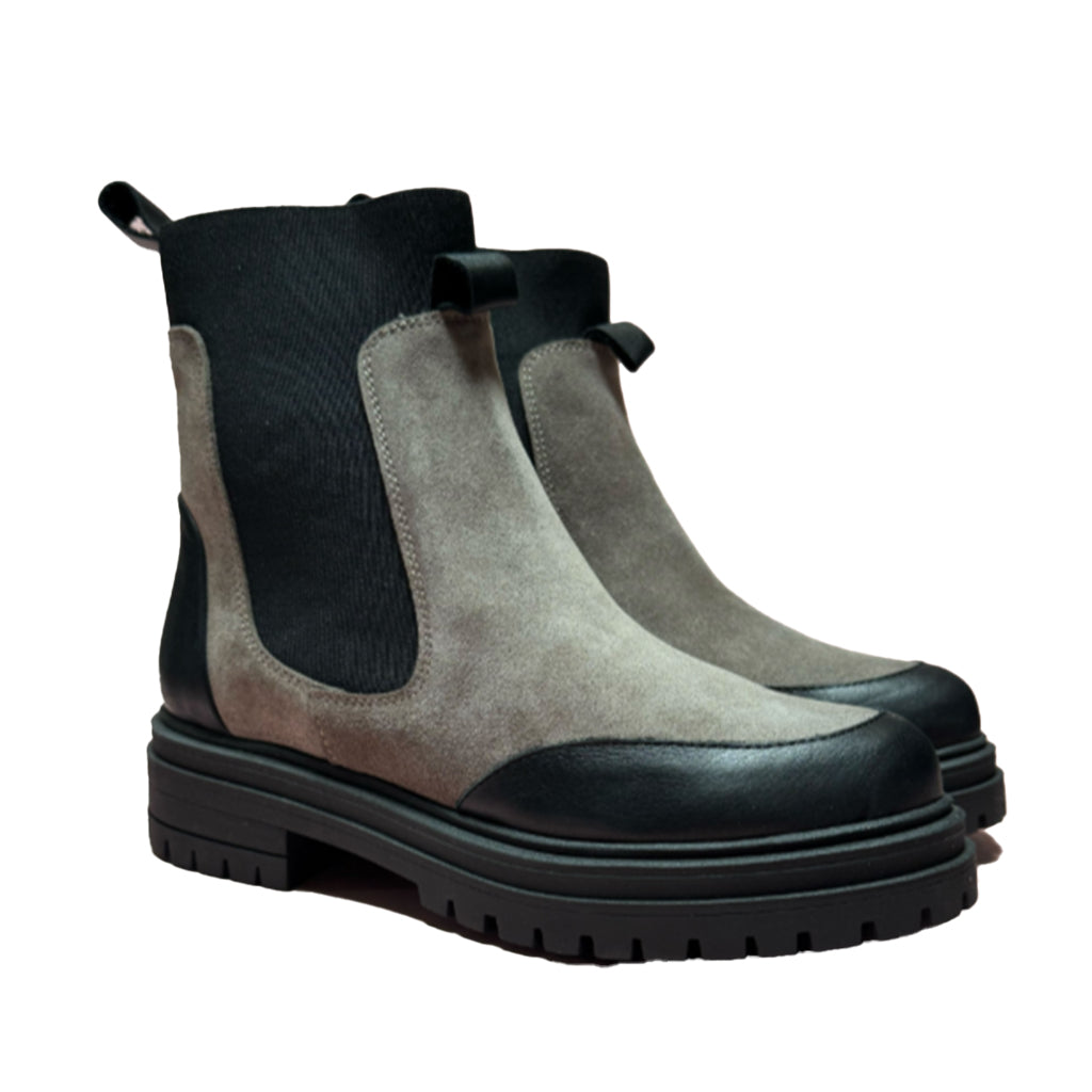 Bottes David Tyler LOU 044 pour femmes, coloris noir/gris