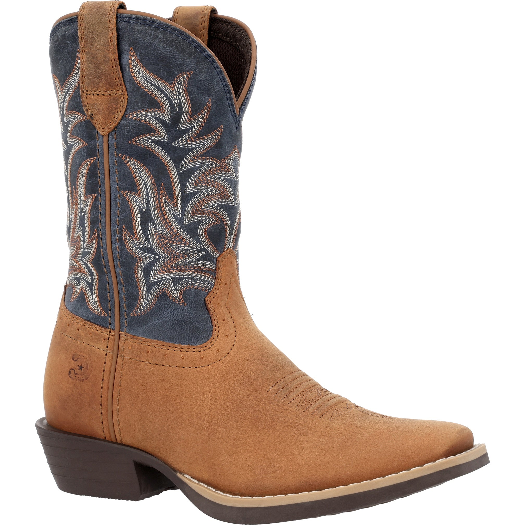 Durango Kids' Shyloh Big Kid 8" Cutter Toe In Brown/Demin M