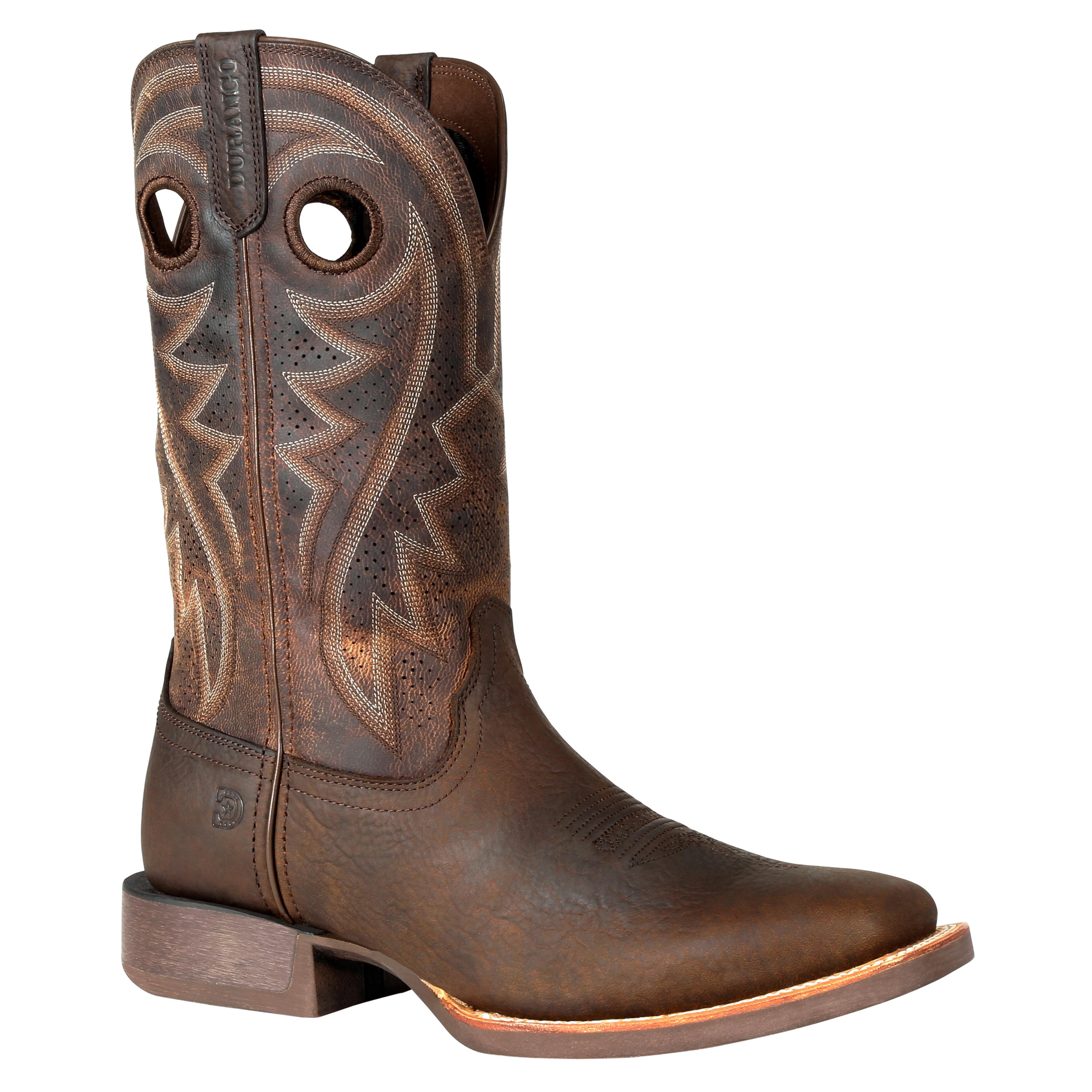 Bottes western ventilées Durango Rebel Pro S 12 pouces pour homme, marron, taille M