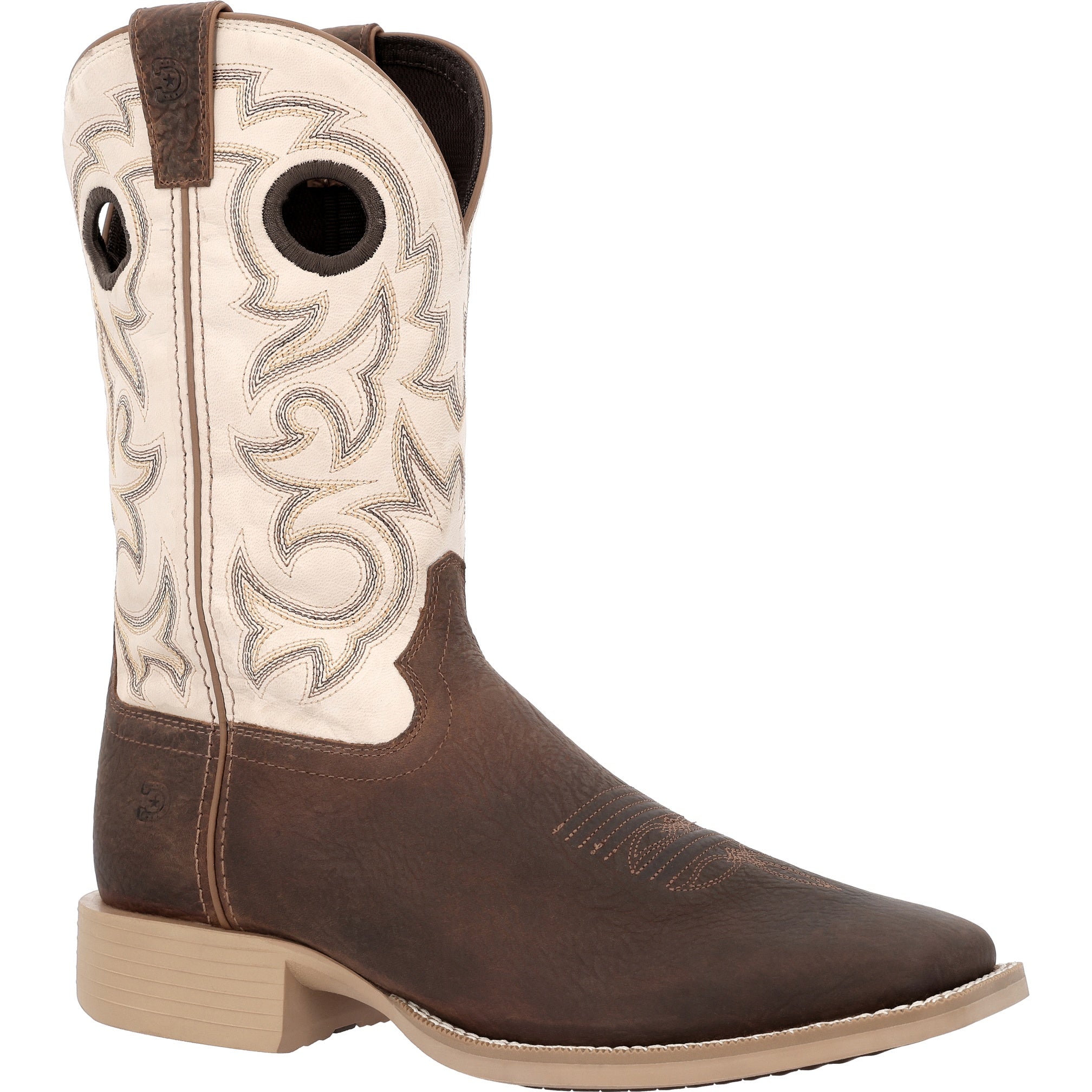 Durango Men's Shyloh 11" Square Toe Pullhole In Brown/Cream M