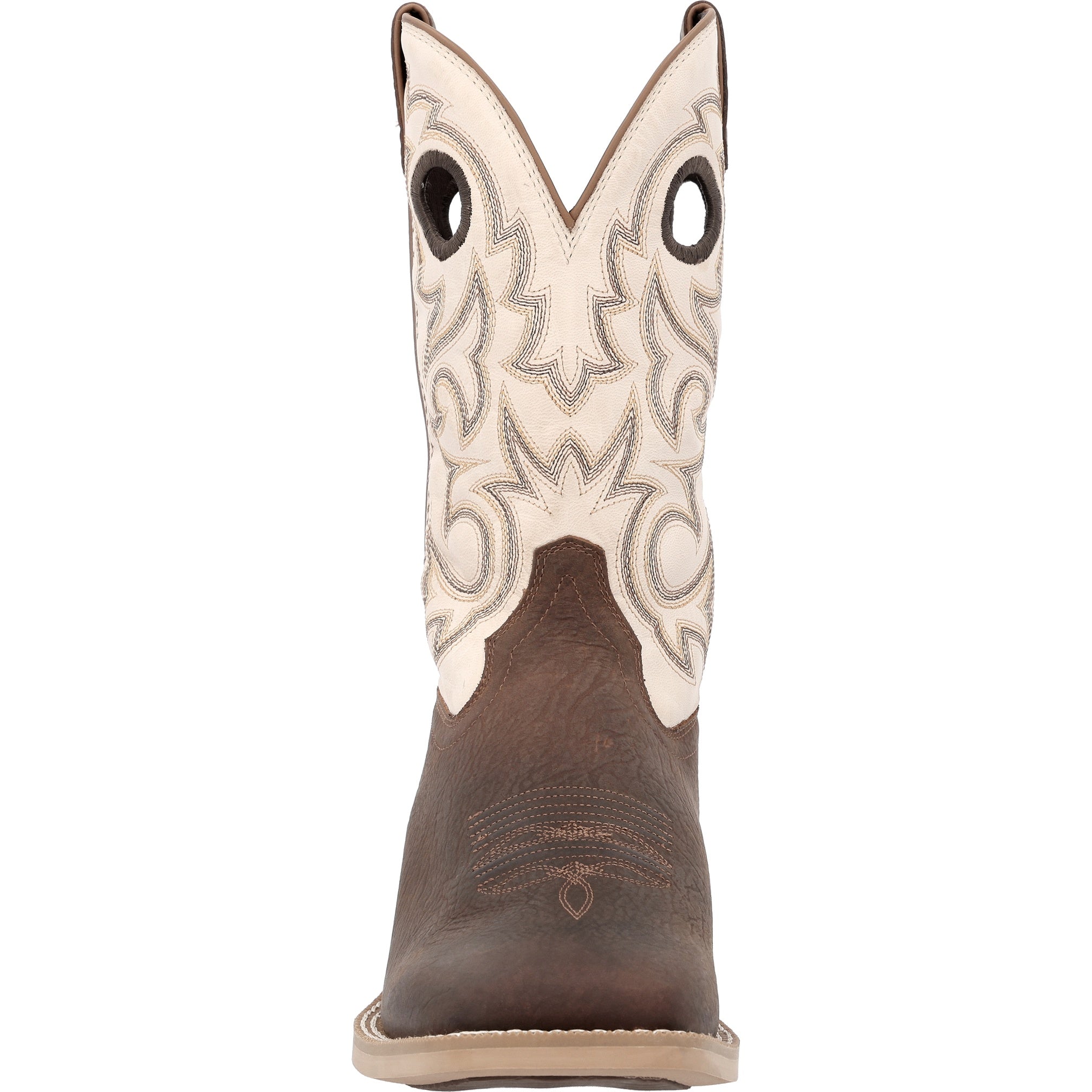 Durango Men's Shyloh 11" Square Toe Pullhole In Brown/Cream W
