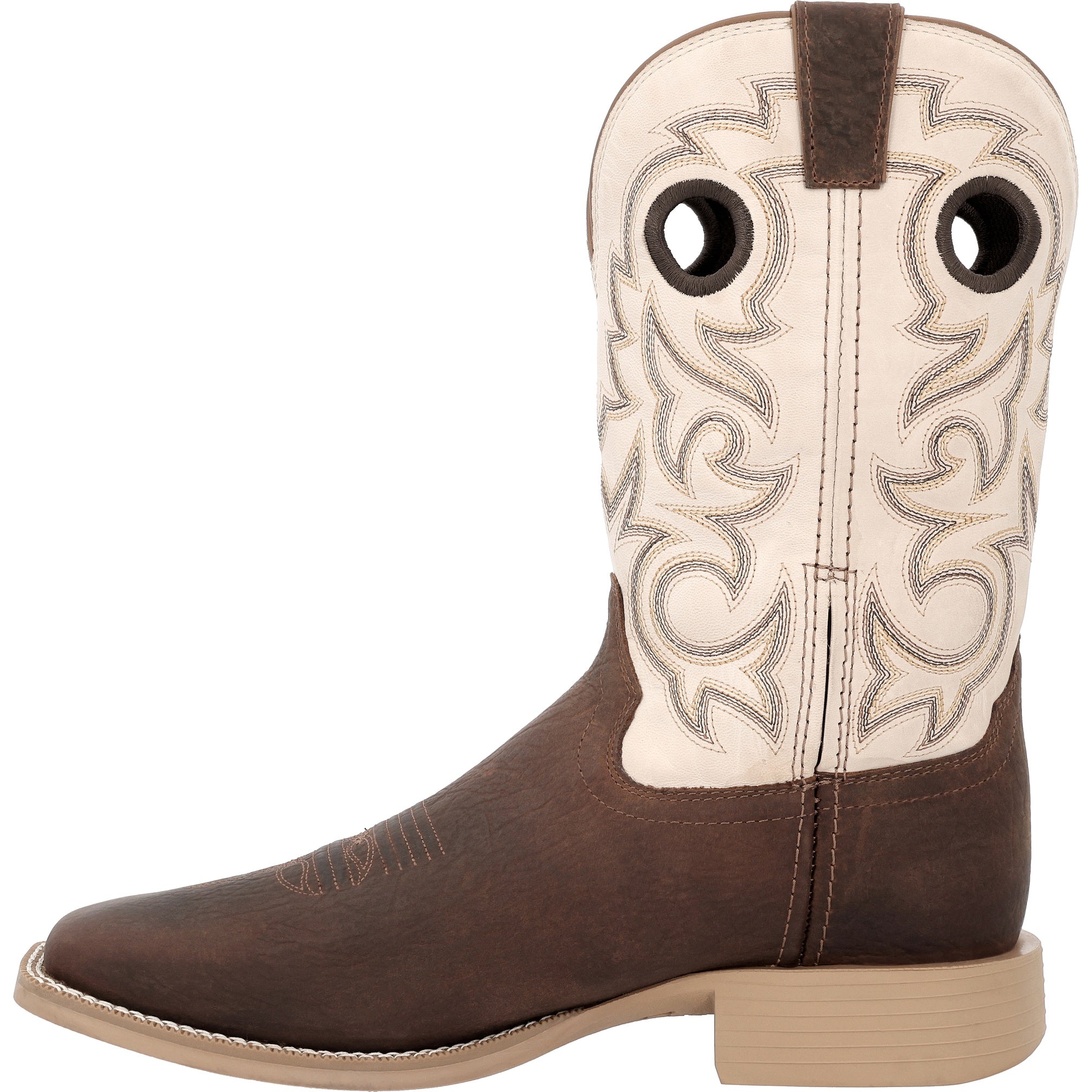 Durango Men's Shyloh 11" Square Toe Pullhole In Brown/Cream M