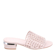 Django & Juliette Women's Tropics Heeled Slide in Nude