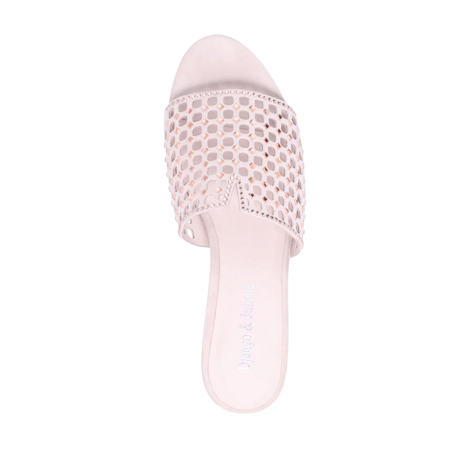 Django & Juliette Women's Tropics Heeled Slide in Nude