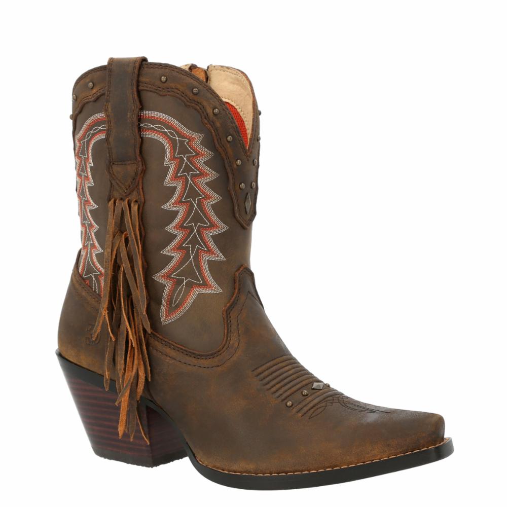 Bottines western Durango Crush S 8 pouces pour femmes, marron, taille M