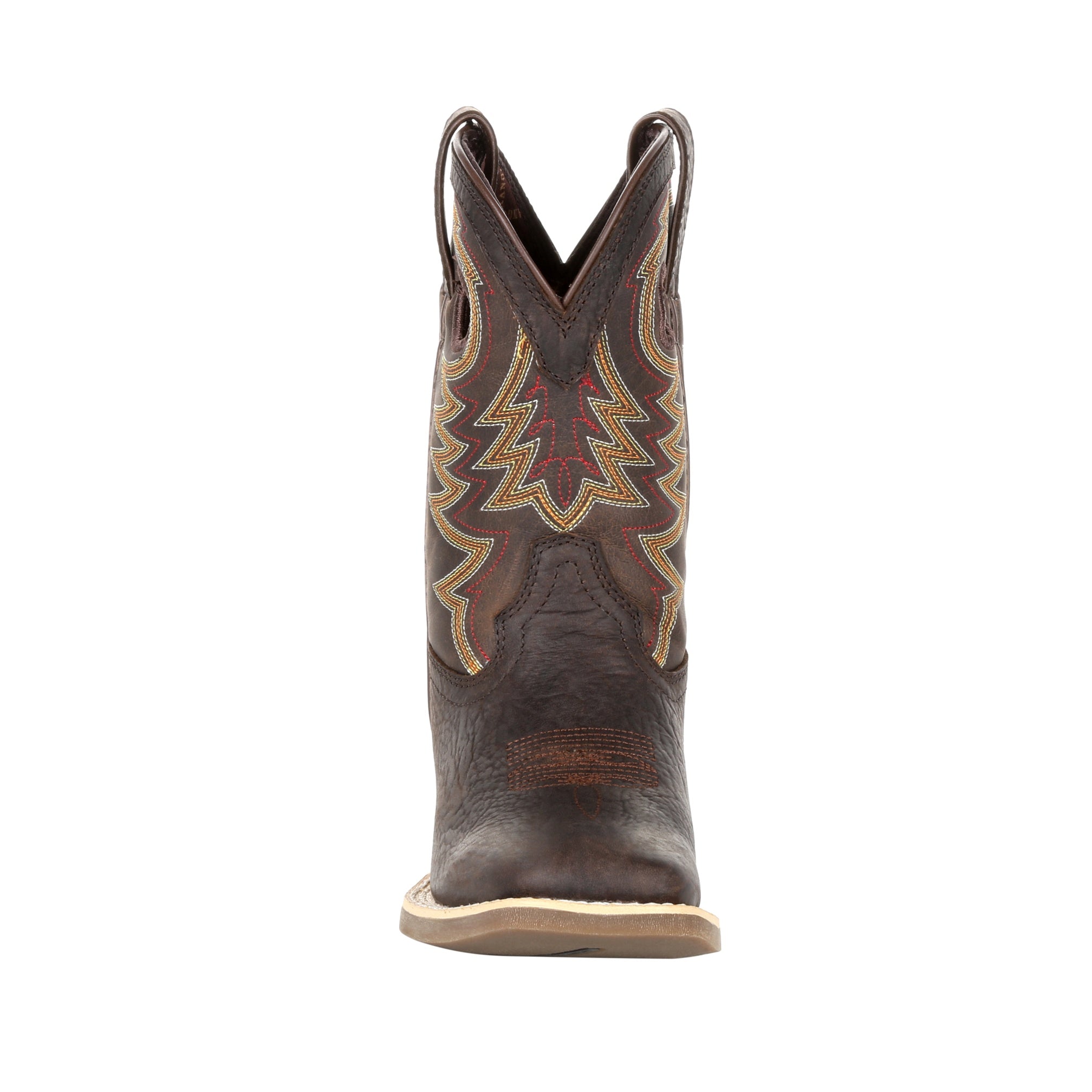 Durango Kids' Lil Rebel Pro Big Kid 8" Square Toe Western In Dark Brown M