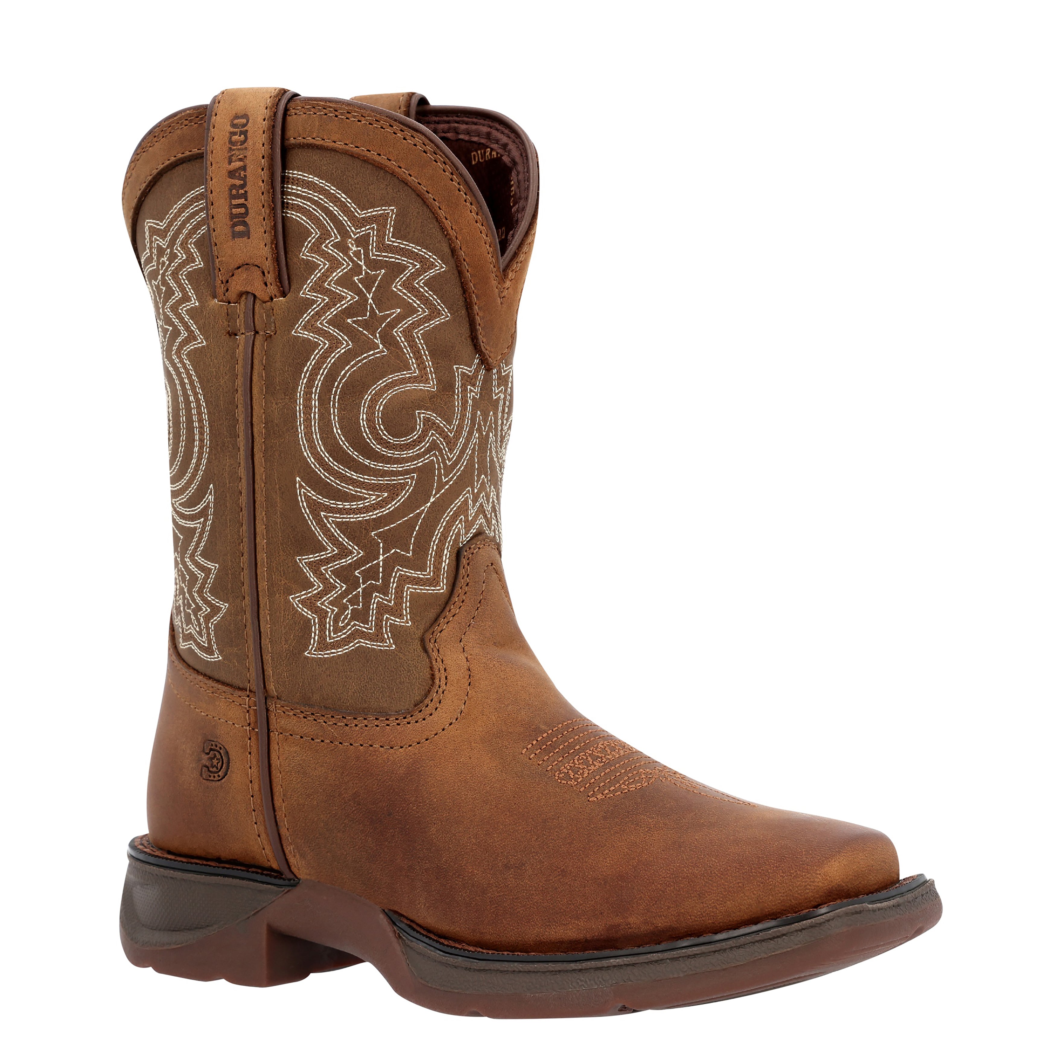 Durango Kids' Lil' Rebel Big Kid 8"  Western Boot In Sable M