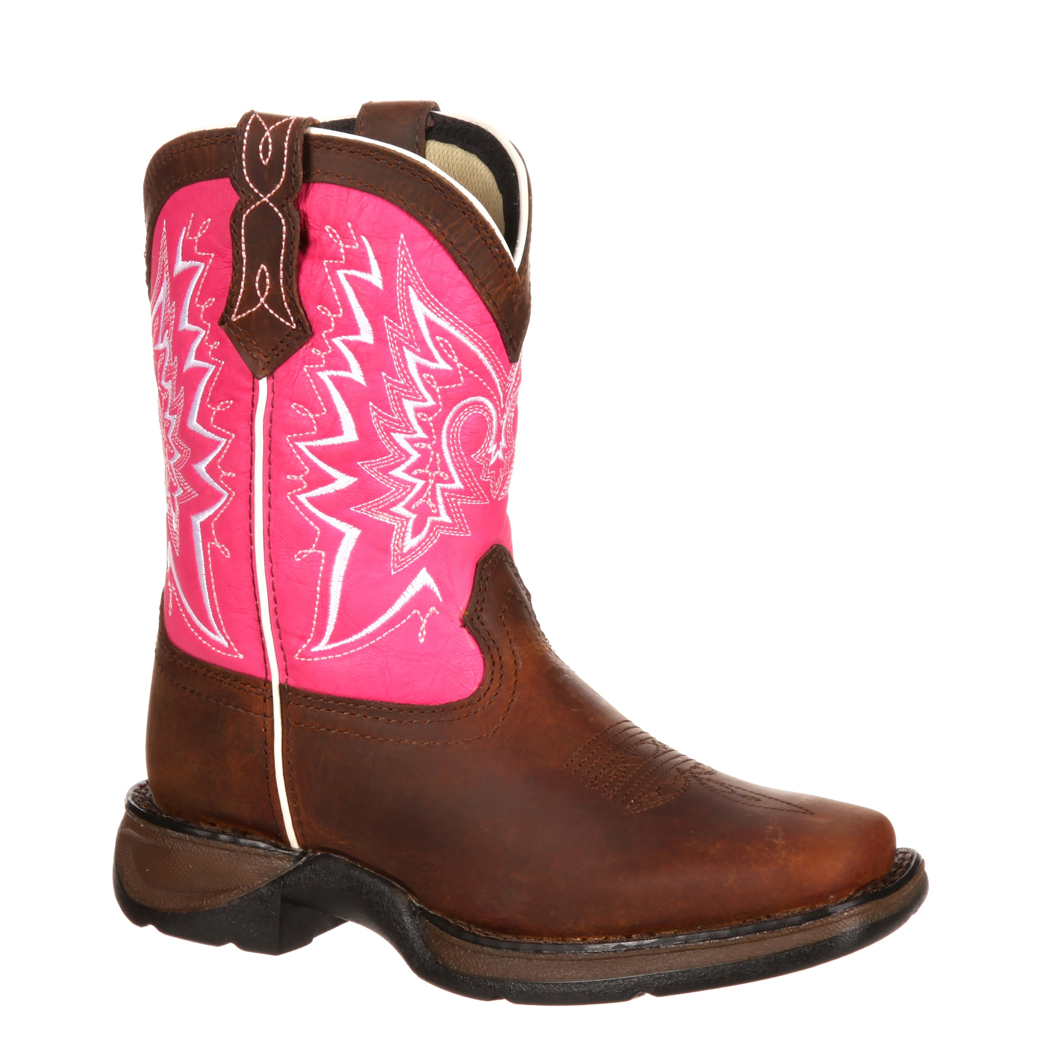 Durango Kids' Lil' Rebel Little Kid 8"  Western Boot In Brown M