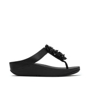 Fitflop Women's Fino Bead-Cluster Toe Post Sandals in Black