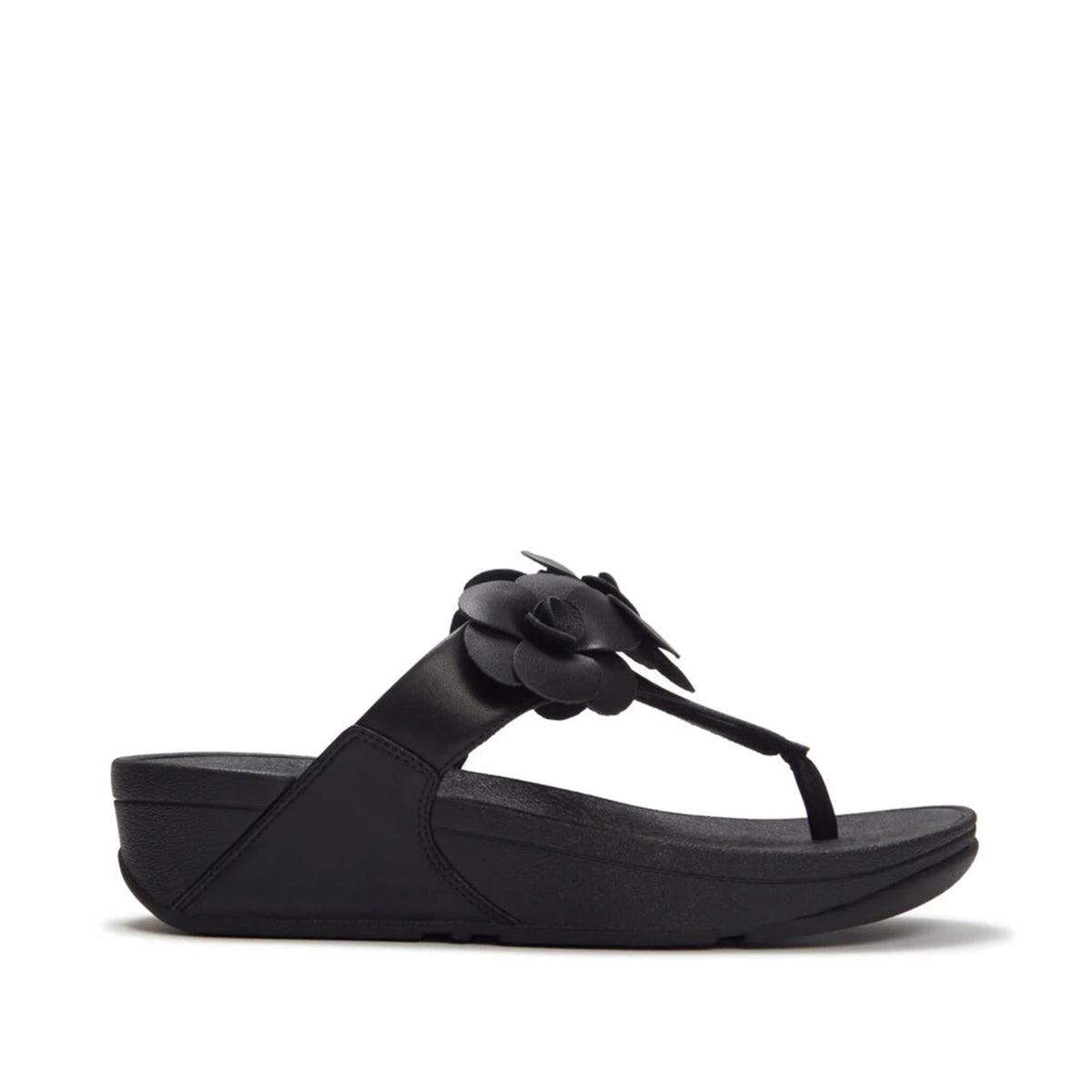 Fitflop Women's Lulu Flower Toe-Post Sandals in Black