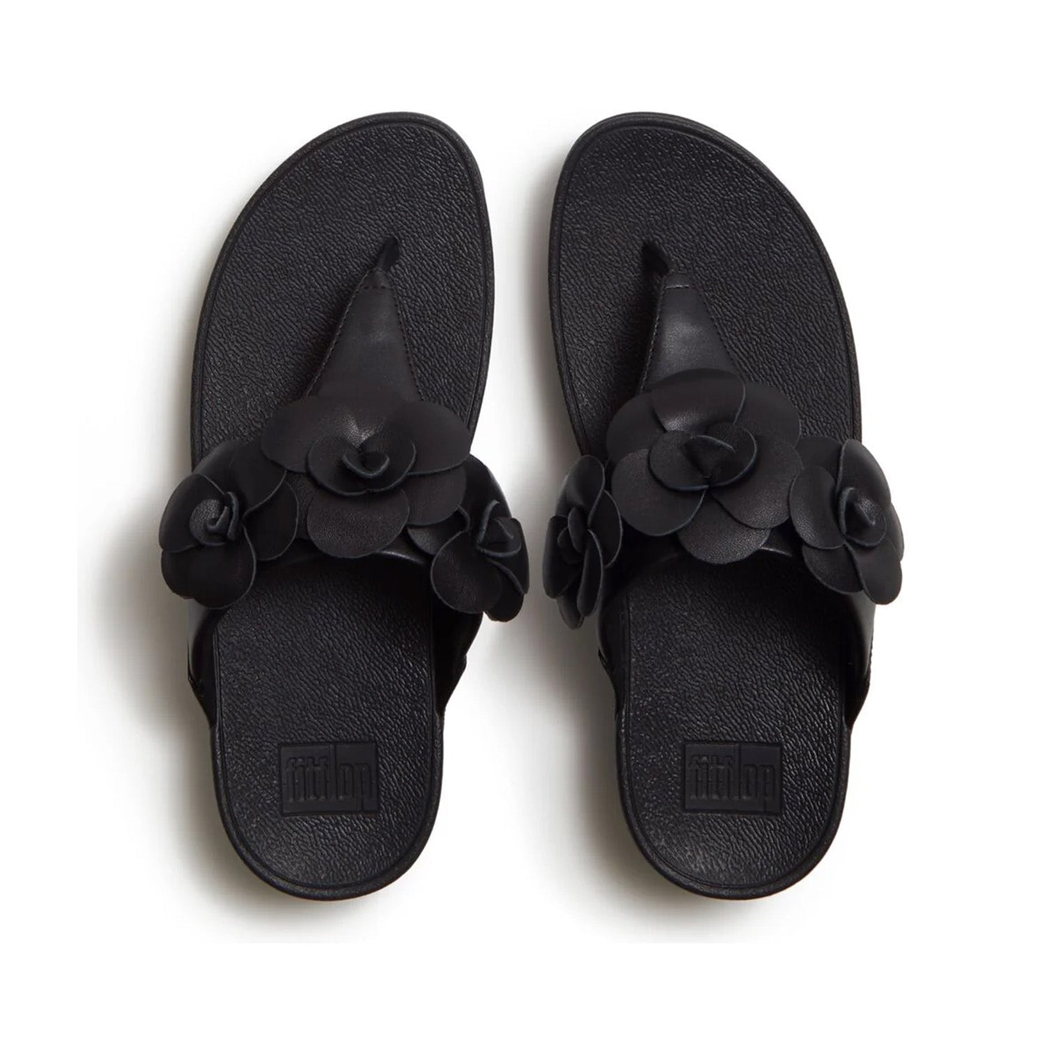 Fitflop Women's Lulu Flower Toe-Post Sandals in Black