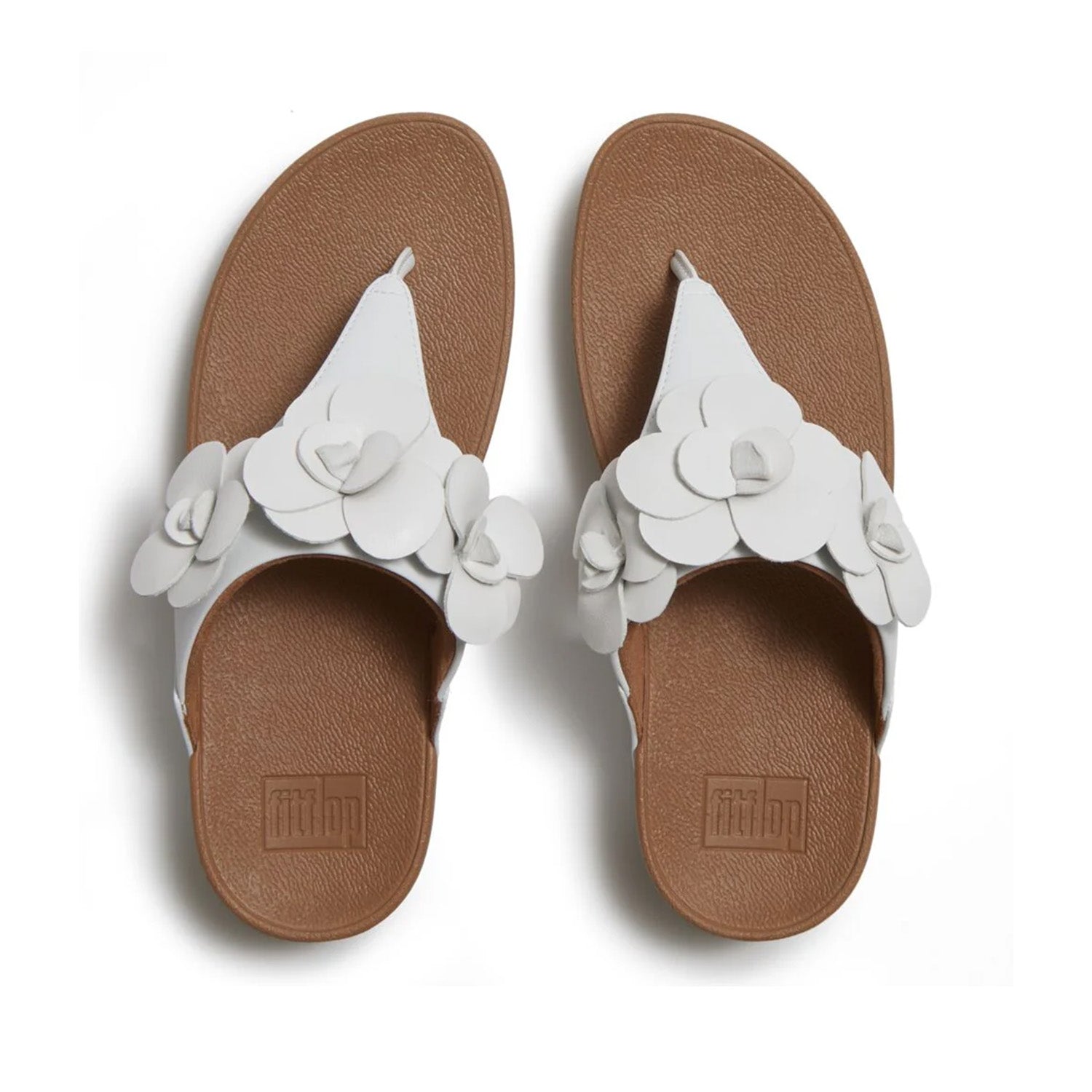 Fitflop Women's Lulu Flower Toe-Post Sandals in Urban White