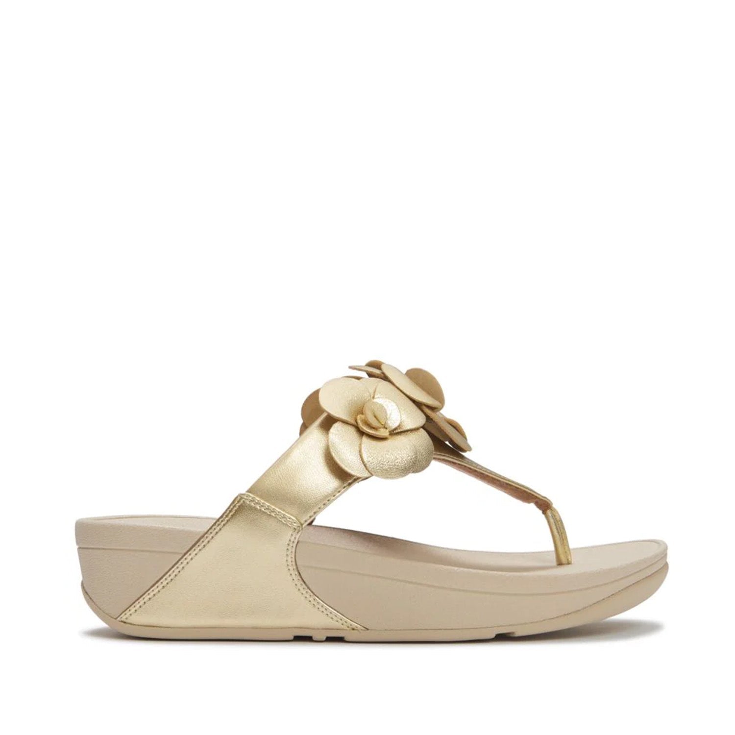Fitflop Women's Lulu Flower Toe-Post Sandals in Platino