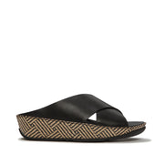 Fitflop Women's Lulu Lux Graphic-Weave Slide in Black