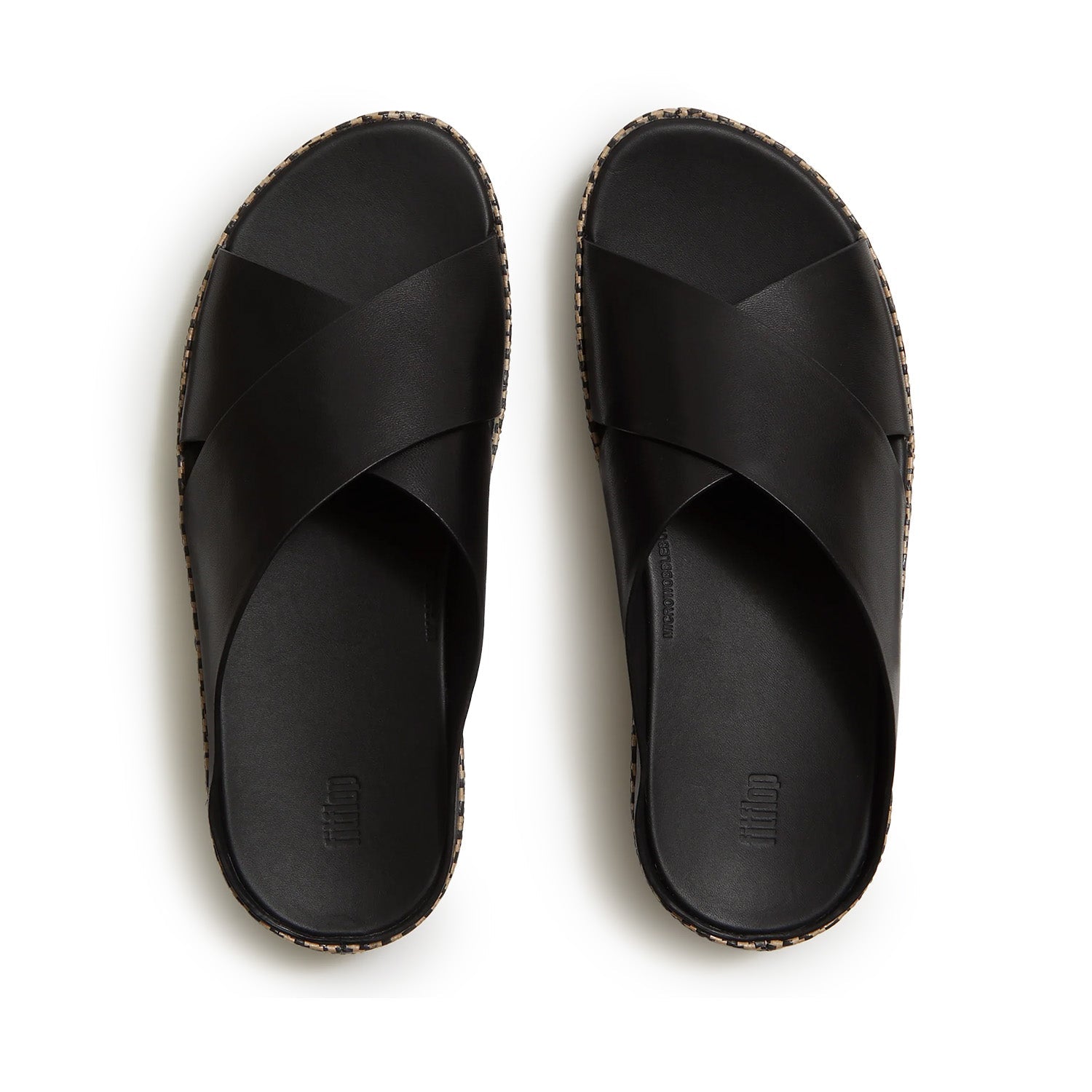 Fitflop Women's Lulu Lux Graphic-Weave Slide in Black