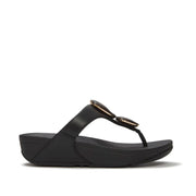 Fitflop Women's Lulu Marbled-Stone Toe Post in Black