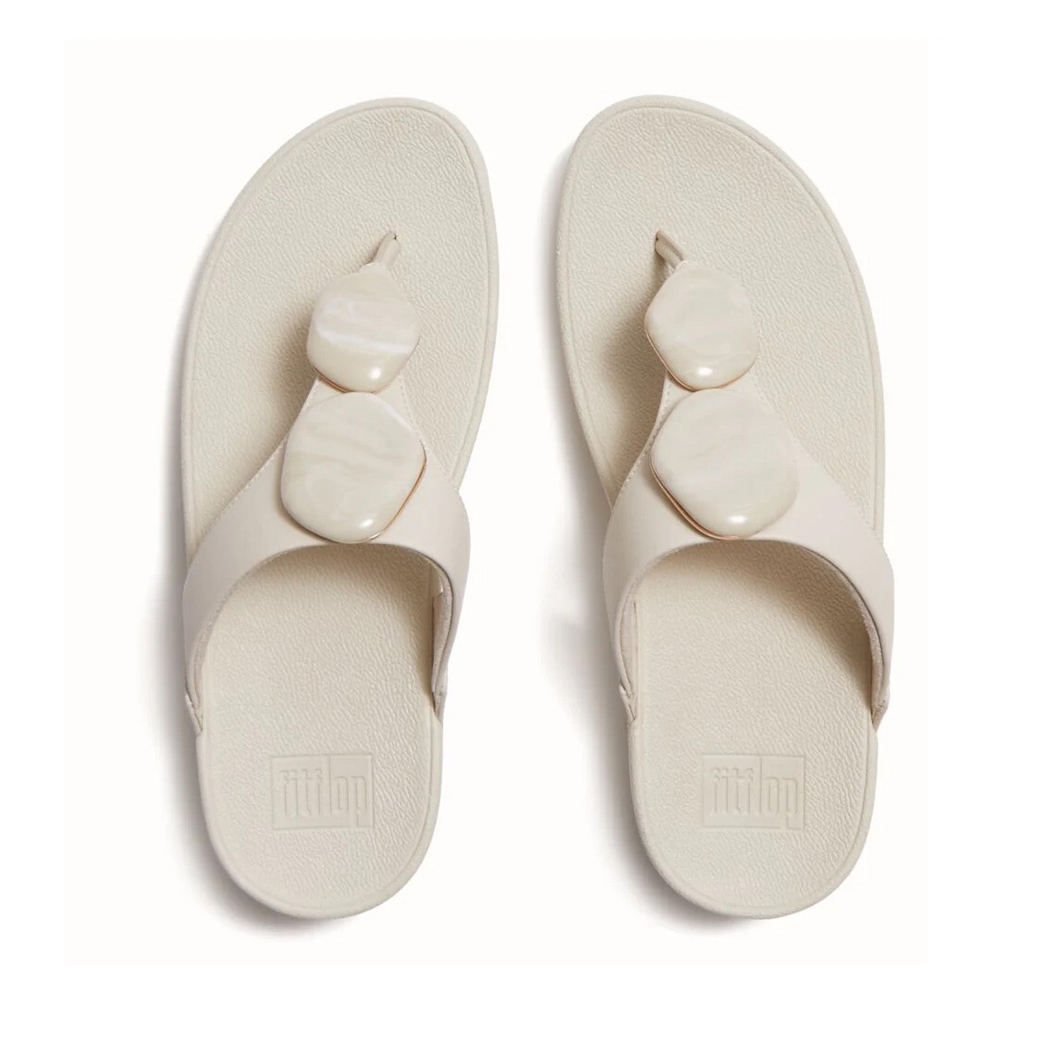 Fitflop Women's Lulu Marbled-Stone Toe Post in Paris Beige