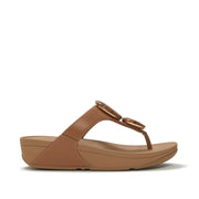 Fitflop Women's Lulu Marbled-Stone Toe Post in Deep Tan
