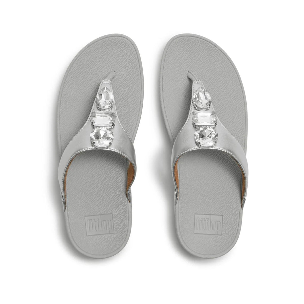 Fitflop Women's Lulu Ultra-Jewel Toe-Post in Silver