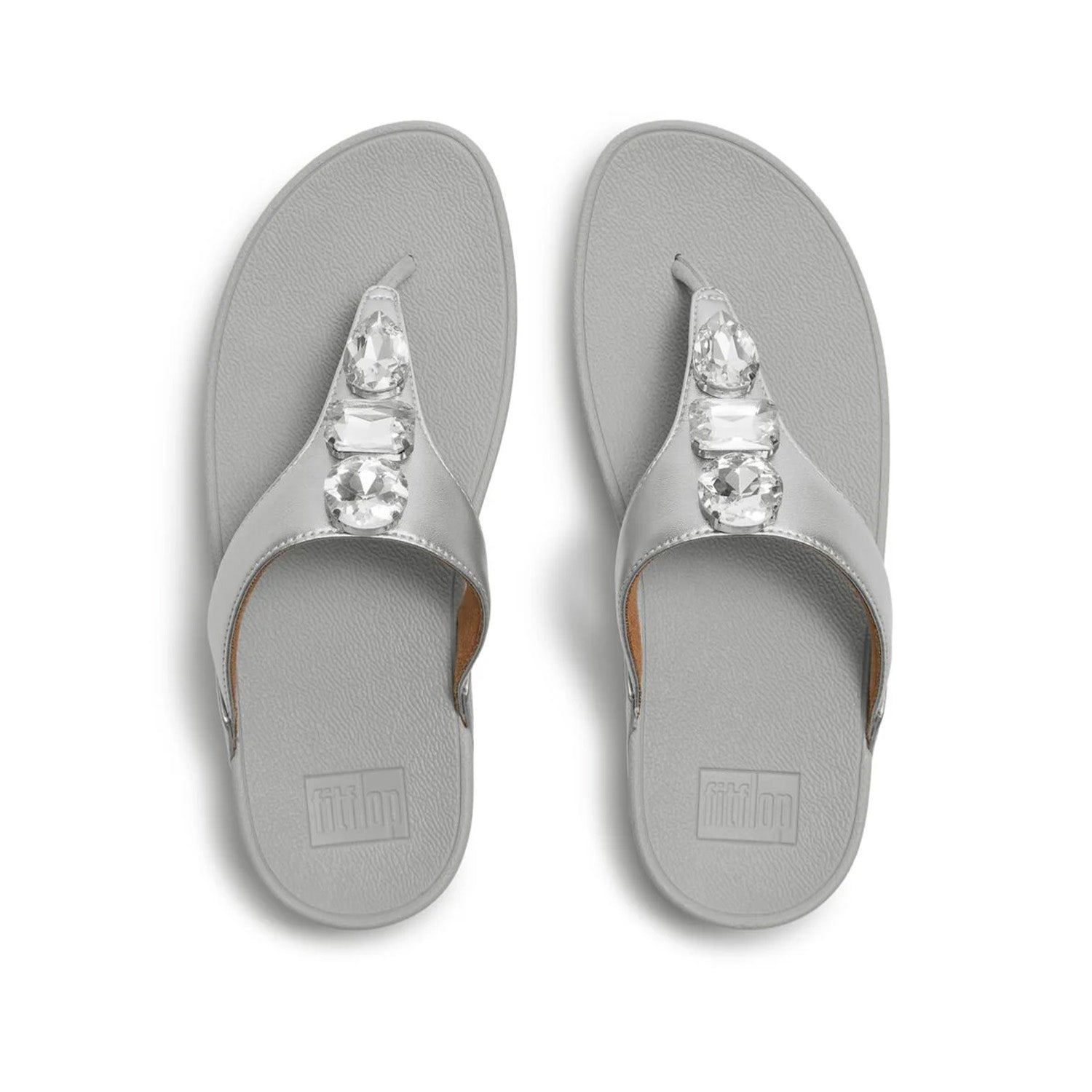 Fitflop Women's Lulu Ultra-Jewel Toe-Post in Silver