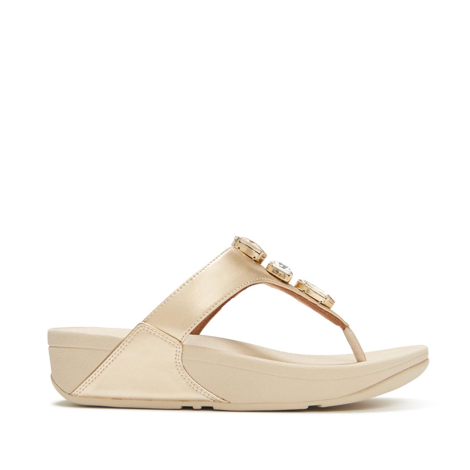 Fitflop Women's Lulu Ultra-Jewel Toe-Post in Platino