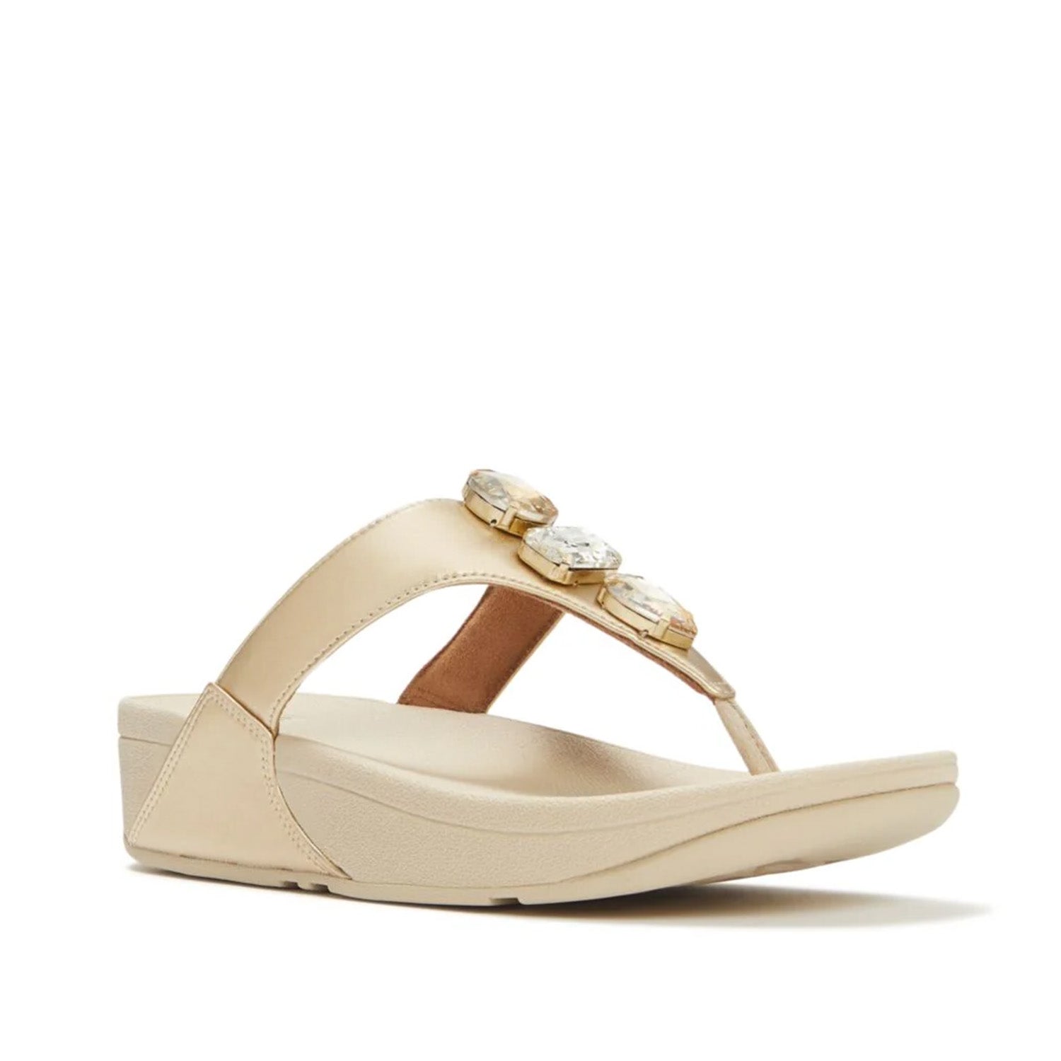Fitflop Women's Lulu Ultra-Jewel Toe-Post in Platino