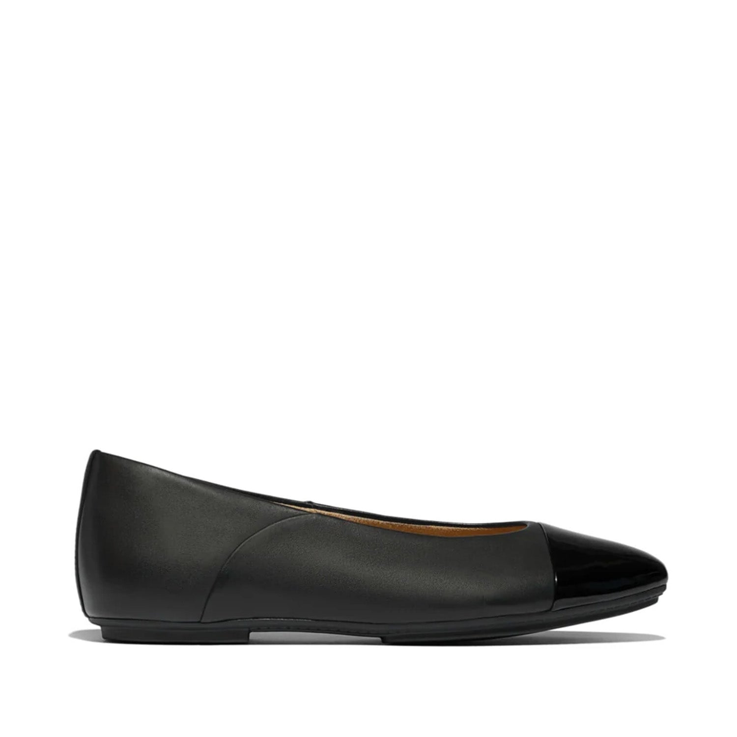 Fitflop Women's Danser Cap-Toe Ballerina in All Black