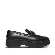 Fitflop Women's F-Luma Square-Chain Loafer in Black