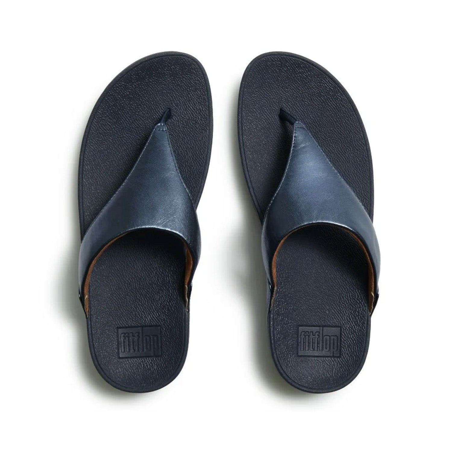 Fitflop Women's Lulu Toe-Post in Metallic Cosmic Blue