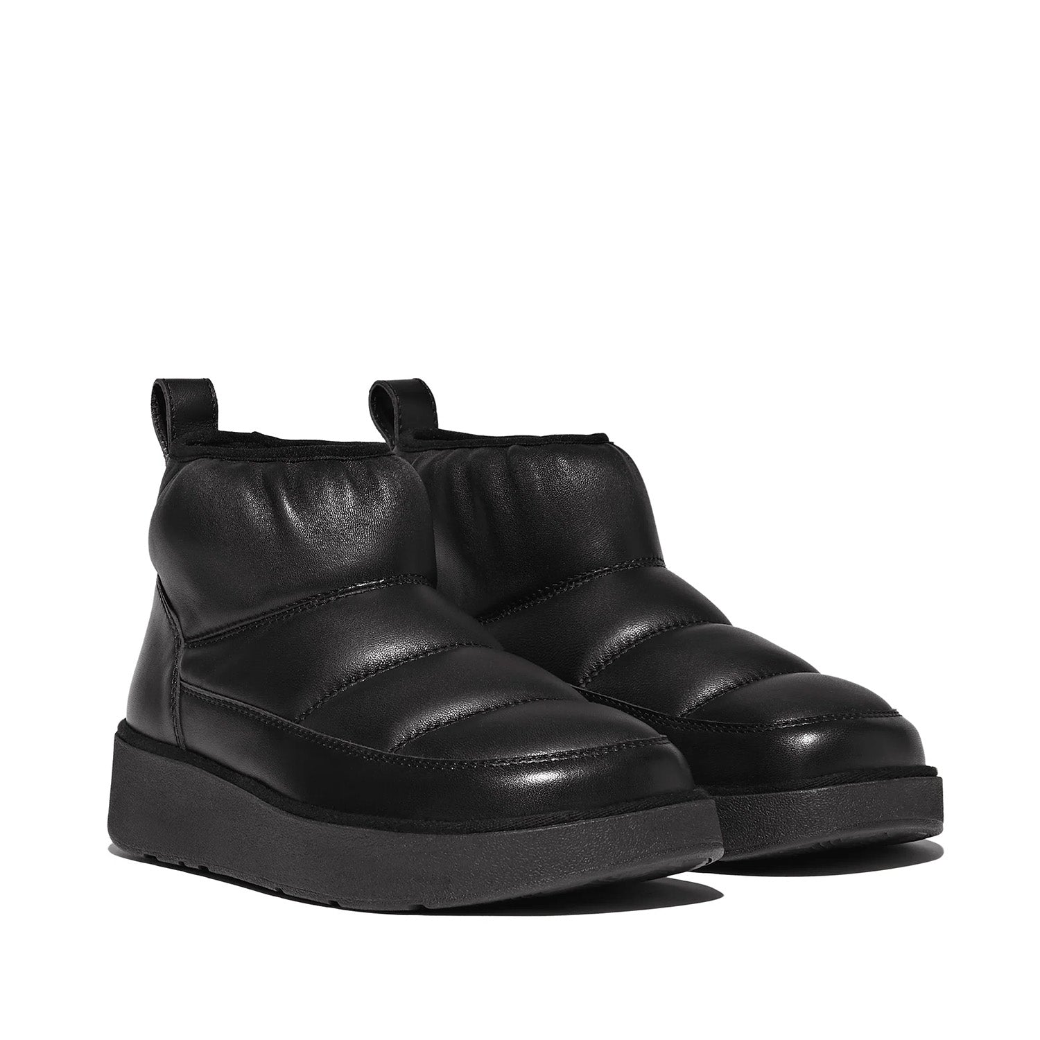 Fitflop Women's Gen-FF Padded Soft Leather Booties in All Black