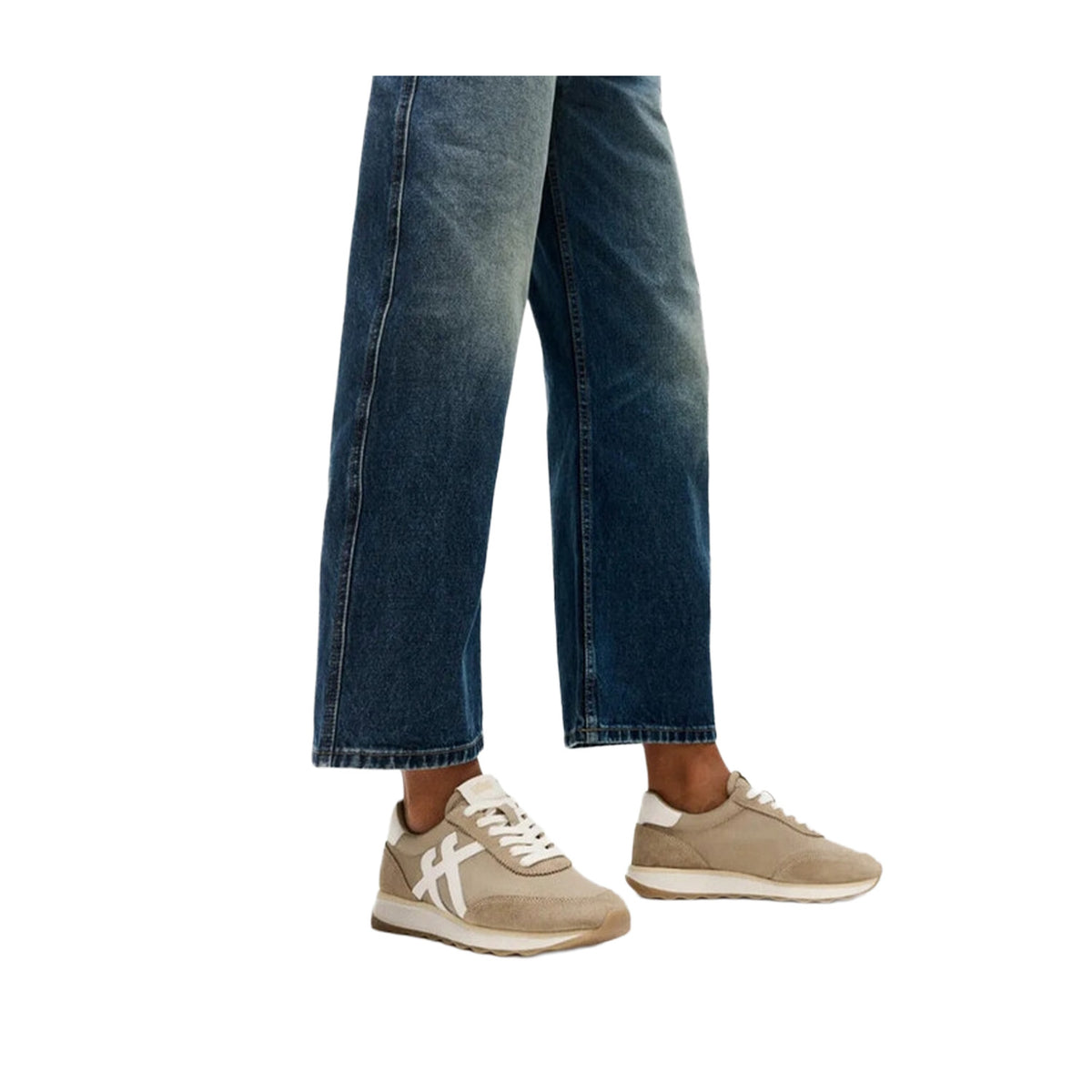 Fitflop Women's Retro-Q FF Fabric/Suede Trainers in Cappuccino